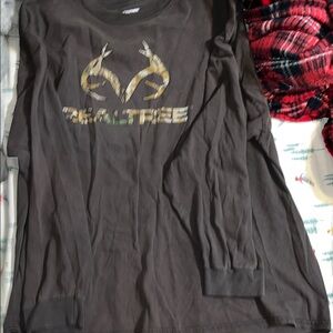Realtree Dark Gray Kids Long Sleeve Tee